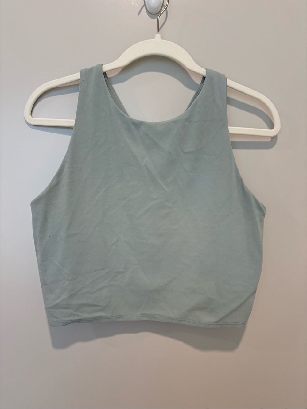 Athleta Sleeveless Crop Tank Top in Sage Blue - Women's Intimates